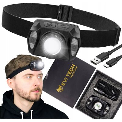 EVI LATARKA CZOŁOWA LED Akumulatorowa Mocna CZOŁÓWKA GESTY USB NightFlare 360lm EVI LATARKA CZOŁOWA LED Akumulatorowa Mocna CZOŁÓWKA GESTY USB NightFlare 360lm