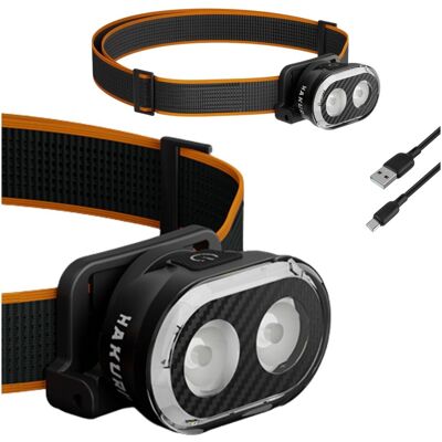 Latarka Czołowa LED Czołówka Lampka na rower Latarka wielofunkcyjna 3w1 wodoodporna 11 trybów świecenia USB-C 300 lumenów HAKURI Latarka Czołowa LED Czołówka Lampka na rower Latarka wielofunkcyjna 3w1 wodoodporna 11 trybów świecenia USB-C 300 lumenów HAKURI