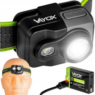 Latarka Czołowa Led Zoom Akumulatorowa Lekka Czołówka Usb-C 800Lm Pro Vayox Latarka Czołowa Led Zoom Akumulatorowa Lekka Czołówka Usb-C 800Lm Pro Vayox
