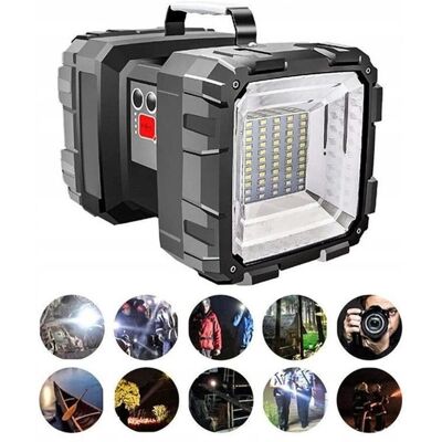ZREE LATARKA LED L2 45LED 40W 1800MAH IPX5 POWERBANK NA KEMPING CZARNA ZREE LATARKA LED L2 45LED 40W 1800MAH IPX5 POWERBANK NA KEMPING CZARNA