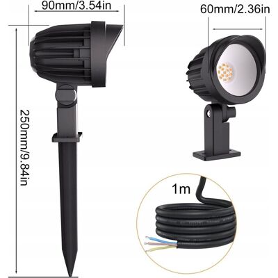 Inny producent MEIKEE 7W Oświetlenie Ogrodowe LED IP66 500LM 2700K 4 Sztuki Inny producent MEIKEE 7W Oświetlenie Ogrodowe LED IP66 500LM 2700K 4 Sztuki