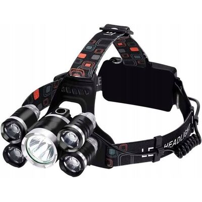 Inna producent MOCNA LATARKA CZOŁOWA 5X LED 4 TRYBY ŚWIECENIA + 2 BATERIE AKUMULATOROWE Inna producent MOCNA LATARKA CZOŁOWA 5X LED 4 TRYBY ŚWIECENIA + 2 BATERIE AKUMULATOROWE