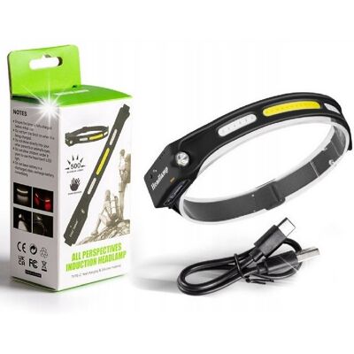 Inny producent MOCNA LATARKA CZOŁOWA LED COB SENSOR USB C AKUMULATOR LAMPA NA GŁOWĘ Inny producent MOCNA LATARKA CZOŁOWA LED COB SENSOR USB C AKUMULATOR LAMPA NA GŁOWĘ
