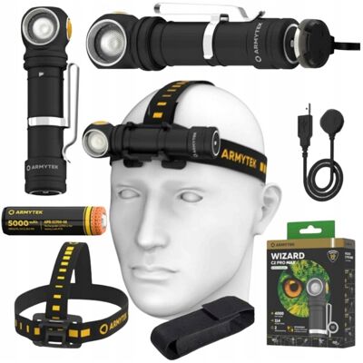 Mocna Latarka Czołowa LED Wizard C2 Pro Max Czołówka Armytek White 4000lm Mocna Latarka Czołowa LED Wizard C2 Pro Max Czołówka Armytek White 4000lm