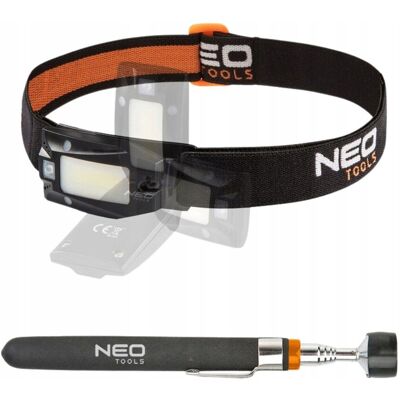 NEO TOOLS NEO LATARKA CZOŁOWA USB LED CZUJKA+CHWYTAK 16-61CM NEO TOOLS NEO LATARKA CZOŁOWA USB LED CZUJKA+CHWYTAK 16-61CM