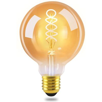 NETTLIFE Zestaw 1 żarówek LED E27 G95 Vintage ciepły biały 4W 2200K Edison Retro żarówka energooszczędna lampa do domu NETTLIFE Zestaw 1 żarówek LED E27 G95 Vintage ciepły biały 4W 2200K Edison Retro żarówka energooszczędna lampa do domu