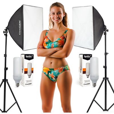 CineGEN Panolux™ Zestaw lamp SOFTBOX 60x60 125W LED CineGEN Panolux™ Zestaw lamp SOFTBOX 60x60 125W LED