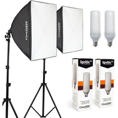 CineGEN Panolux™ Zestaw lamp SOFTBOX 60x60 85W LED CineGEN Panolux™ Zestaw lamp SOFTBOX 60x60 85W LED