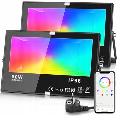 Inny producent REFLEKTOR LED 2X BLUETOOTH SMART LED 8000LM IP66 Inny producent REFLEKTOR LED 2X BLUETOOTH SMART LED 8000LM IP66