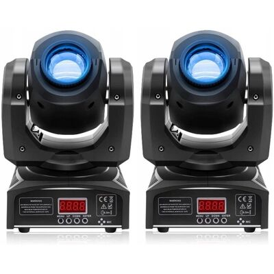 Bezmarkowe REFLEKTOR RUCHOMY SCENICZNY DMX zestaw 2 sztuk LED gobo 8 wzorów kolorowy Bezmarkowe REFLEKTOR RUCHOMY SCENICZNY DMX zestaw 2 sztuk LED gobo 8 wzorów kolorowy
