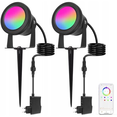 Inny producent RICHSING Oświetlenie Ogrodowe LED RGB 15W IP67 Smart 2PCS Bluetooth Inny producent RICHSING Oświetlenie Ogrodowe LED RGB 15W IP67 Smart 2PCS Bluetooth