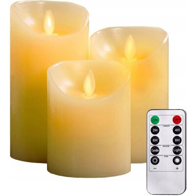 inna (Inny) ŚWIECE LED BEZPŁOMIENIOWE Z PILOTEM 3 SZT. 10,2/12,7/15,2 CM TIMER inna (Inny) ŚWIECE LED BEZPŁOMIENIOWE Z PILOTEM 3 SZT. 10,2/12,7/15,2 CM TIMER