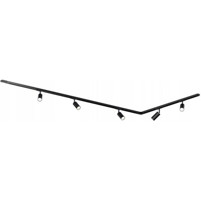 Inny producent System oświetlenia szynowego MRail 230V czarny reflektory GU10 żarówki LED Inny producent System oświetlenia szynowego MRail 230V czarny reflektory GU10 żarówki LED