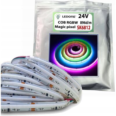 LED-ONE Taśma led COB RGBW + NW 24V 896d Magic Pixel Adresowalna SK6812 cyfrowa 1mb LED-ONE Taśma led COB RGBW + NW 24V 896d Magic Pixel Adresowalna SK6812 cyfrowa 1mb