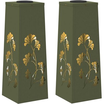 Inny producent vidaXL Słoneczna LED lampa na ścieżkę 2 pcs Zielony oliwkowy Inny producent vidaXL Słoneczna LED lampa na ścieżkę 2 pcs Zielony oliwkowy