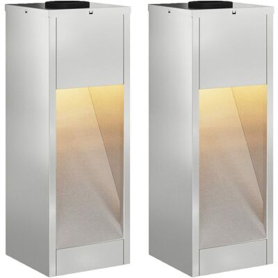 Inny producent vidaXL Solarna Lampa LED na Ścieżkę 2 pcs Srebrny Galwanizowany Inny producent vidaXL Solarna Lampa LED na Ścieżkę 2 pcs Srebrny Galwanizowany