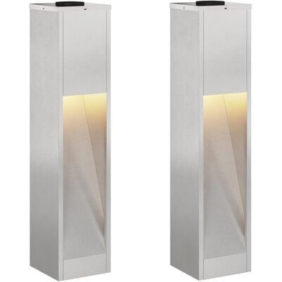 Inny producent vidaXL Solarna Lampa LED na Ścieżkę 2 pcs Srebrny Stal nierdzewna Inny producent vidaXL Solarna Lampa LED na Ścieżkę 2 pcs Srebrny Stal nierdzewna