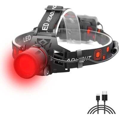 Inny producent Weslite Latarka Czołowa Led - 1000 Lumenów Z Czerwonym Światłem Inny producent Weslite Latarka Czołowa Led - 1000 Lumenów Z Czerwonym Światłem