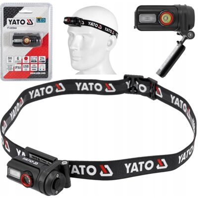 YATO LATARKA CZOŁOWA AKUMU LED 5W 500lm 6 TRYBÓW ŚWIECENIA CZOŁÓWKA 085944 YATO LATARKA CZOŁOWA AKUMU LED 5W 500lm 6 TRYBÓW ŚWIECENIA CZOŁÓWKA 085944
