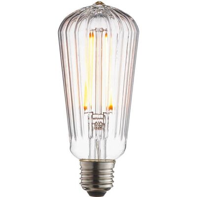 ENDON Żarówka żebrowana Ribb Pear 80180 E27 4W 2200K szklana przezroczysta ENDON Żarówka żebrowana Ribb Pear 80180 E27 4W 2200K szklana przezroczysta