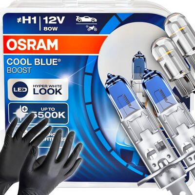 AGMI Żarówki Osram H1 Cool Blue Boost 5500K Białe + W5W Clear LED + Rękawiczki AGMI Żarówki Osram H1 Cool Blue Boost 5500K Białe + W5W Clear LED + Rękawiczki