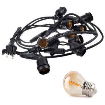 area-led Zestaw girlanda ogrodowa 20m 40pkt + 40szt żarówka 1W G45 E27 2300K ciepła amber area-led Zestaw girlanda ogrodowa 20m 40pkt + 40szt żarówka 1W G45 E27 2300K ciepła amber