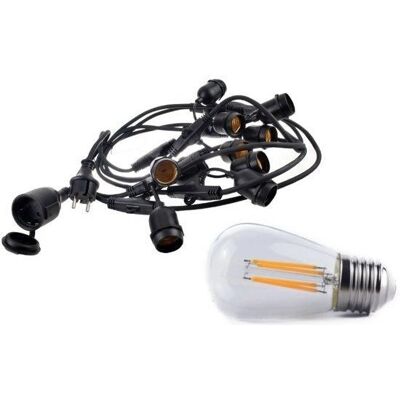 area-led Zestaw girlanda ogrodowa LED 20m 40pkt + 40szt żarówka 4W ST45 E27 2800K barwa ciepła biała area-led Zestaw girlanda ogrodowa LED 20m 40pkt + 40szt żarówka 4W ST45 E27 2800K barwa ciepła biała