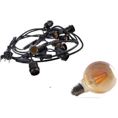 area-led Zestaw girlanda ogrodowa żarówkowa 20m 20pkt + 20szt żarówka vintage retro Edison Filament LED 8W G80 E27 2300K area-led Zestaw girlanda ogrodowa żarówkowa 20m 20pkt + 20szt żarówka vintage retro Edison Filament LED 8W G80 E27 2300K