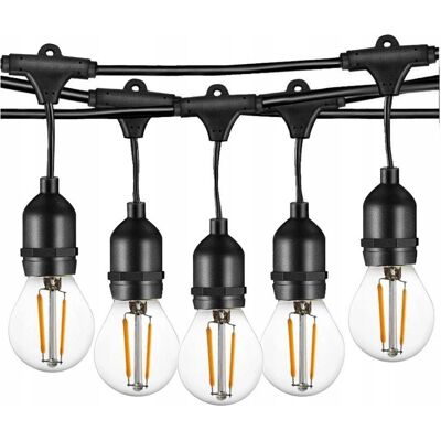 area-led Zestaw girlanda świetlna ogrodowa 20m 20pkt + 20szt żarówka Edison LED 2W G45 E27 2700K ciepła area-led Zestaw girlanda świetlna ogrodowa 20m 20pkt + 20szt żarówka Edison LED 2W G45 E27 2700K ciepła