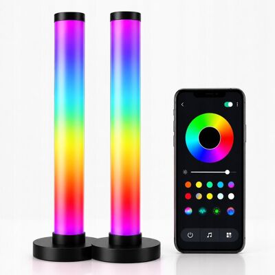 Inny producent Zestaw lamp RGB 2 lampy biurkowe LED Smart Aplikacja USB Gaming Inny producent Zestaw lamp RGB 2 lampy biurkowe LED Smart Aplikacja USB Gaming