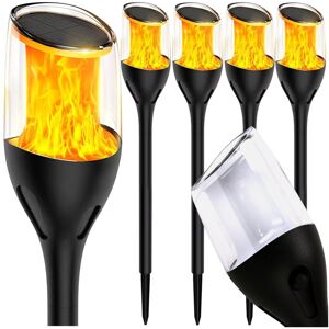 Berge 4x Lampa Solarna LED LATARNIA POCHODNIA WBIJANA Płomień 65cm Mocna PREMIUM Berge 4x Lampa Solarna LED LATARNIA POCHODNIA WBIJANA Płomień 65cm Mocna PREMIUM