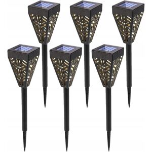 SuperLed 6x Lampa solarna LED Latarnia ogrodowa wbijana słupek latarenka ażurowa SuperLed 6x Lampa solarna LED Latarnia ogrodowa wbijana słupek latarenka ażurowa