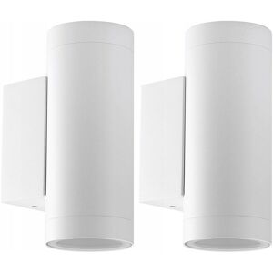 Inny producent KLIGHTEN Zewnętrzna Lampa Ścienna GU10 IP65 Biała Bez Żarówki 2 Sztuki Inny producent KLIGHTEN Zewnętrzna Lampa Ścienna GU10 IP65 Biała Bez Żarówki 2 Sztuki