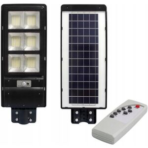 MasterLED Lampa LED solarna uliczna czarna 270W 6000K zimna IP65 czujnik ruchu i zmierzchu + pilot MasterLED Lampa LED solarna uliczna czarna 270W 6000K zimna IP65 czujnik ruchu i zmierzchu + pilot