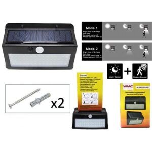WMC Tools LAMPA SOLARNA 38LED Z CZUJNIKIEM RUCHU I ZMIERZCHU 3 TRYBY WMC Tools LAMPA SOLARNA 38LED Z CZUJNIKIEM RUCHU I ZMIERZCHU 3 TRYBY