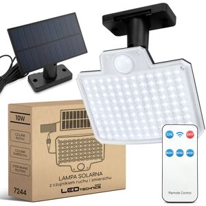Ledtechnics Lampa solarna LED czujnik ruchu zmierzchu Naświetlacz zewnętrzny + pilot Ledtechnics Lampa solarna LED czujnik ruchu zmierzchu Naświetlacz zewnętrzny + pilot