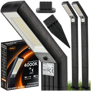 Berge Lampa Solarna LED Ogrodowa Zewnętrzna Słupek Duży 98cm Mocna Regulowana 2x Berge Lampa Solarna LED Ogrodowa Zewnętrzna Słupek Duży 98cm Mocna Regulowana 2x