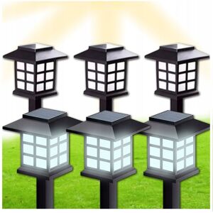 Inny producent Lampki Solarne Do Ogrodu Ogrodowe Wbijane Zewnętrzne 6szt Lampy LED Czujnik Inny producent Lampki Solarne Do Ogrodu Ogrodowe Wbijane Zewnętrzne 6szt Lampy LED Czujnik
