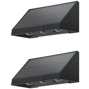Other NETTLIFE Solarne lampy zewnętrzne - 2 zewnętrzne lampy ścienne LED Solarne, 3000K Ciepła biel Other NETTLIFE Solarne lampy zewnętrzne - 2 zewnętrzne lampy ścienne LED Solarne, 3000K Ciepła biel