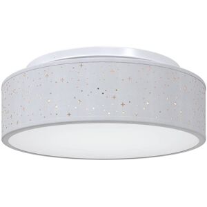 vidaXL Szara Tkanina Ø38 x 13,5 cm Dekoracyjny Gwiazdkowy Wzór Lampy Sufitowej - Oprawa sufitowa vidaXL Szara Tkanina Ø38 x 13,5 cm Dekoracyjny Gwiazdkowy Wzór Lampy Sufitowej - Oprawa sufitowa