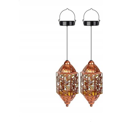 inna (Inny) 2x Lampa Solarna LED, Wisząca, Orientalna, IP65, Metal, Lampka Ogrodowa inna (Inny) 2x Lampa Solarna LED, Wisząca, Orientalna, IP65, Metal, Lampka Ogrodowa