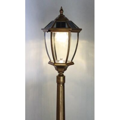 Inny producent 2x LATARNIA RETRO ZŁOTA SOLAR LED EFEKT PREMIUM Inny producent 2x LATARNIA RETRO ZŁOTA SOLAR LED EFEKT PREMIUM