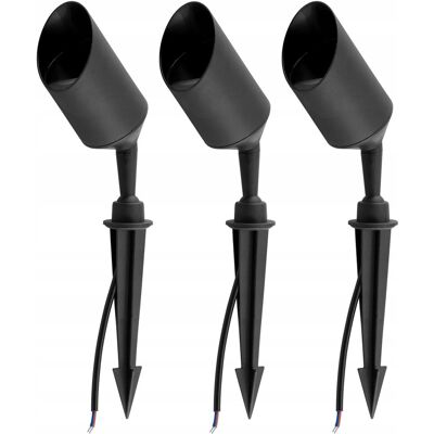 LUMILED 3x Lampa Ogrodowa Zewnętrzna LED Reflektor Wbijany GU10 IP65 z Przewodem LUMILED 3x Lampa Ogrodowa Zewnętrzna LED Reflektor Wbijany GU10 IP65 z Przewodem