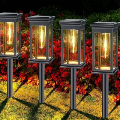 inna (Inny) 4x ZESTAW Lampa ogrodowa SOLARNA LED wbijana Latarnia Żarówka inna (Inny) 4x ZESTAW Lampa ogrodowa SOLARNA LED wbijana Latarnia Żarówka