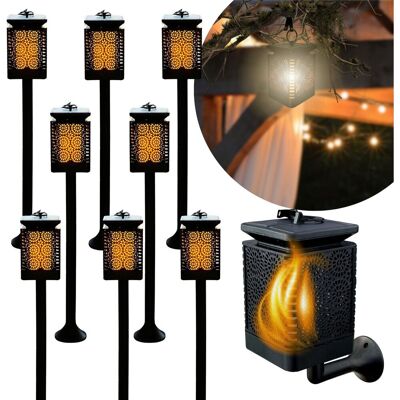 Reagle 8x Lampa Solarna 3w1 Ogrodowa LED, Lampion, Pochodnia Efekt Płomienia Latarnia BLIXTAR Reagle 8x Lampa Solarna 3w1 Ogrodowa LED, Lampion, Pochodnia Efekt Płomienia Latarnia BLIXTAR