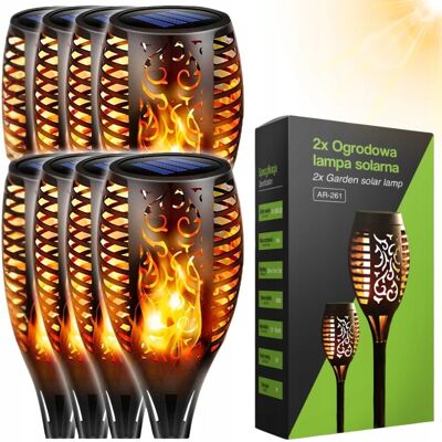 Inny producent 8x Zestaw Lampa Ogrodowa LED Solarne Pochodnie Efekt Płomienia Inny producent 8x Zestaw Lampa Ogrodowa LED Solarne Pochodnie Efekt Płomienia