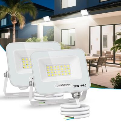 Inny producent Aigostar - 20 W Reflektor Zewnętrzny Led, 1650 Lm Reflektor Led, Wodoodporna Lampa Zabezpieczająca Ip65, Białe Światło 6500 K, Do Ogrodu, Na Patio, .. Inny producent Aigostar - 20 W Reflektor Zewnętrzny Led, 1650 Lm Reflektor Led, Wodoodporna Lampa Zabezpieczająca Ip65, Białe Światło 6500 K, Do Ogrodu, Na Patio, ..
