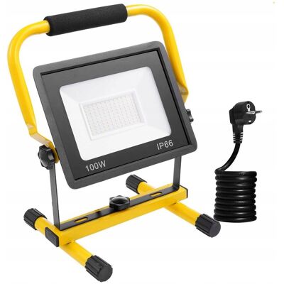 Inny producent BAUSTRAHLER LED 100W 10000LM 6500K Zimna Biała Lampa Pracownicza IP66 Inny producent BAUSTRAHLER LED 100W 10000LM 6500K Zimna Biała Lampa Pracownicza IP66