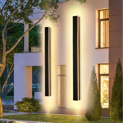Inny producent Długa Ścienna Lampa LED Czarna IP65 do Ogrodu Tarasu Sypialni 100 cm 32 W Inny producent Długa Ścienna Lampa LED Czarna IP65 do Ogrodu Tarasu Sypialni 100 cm 32 W
