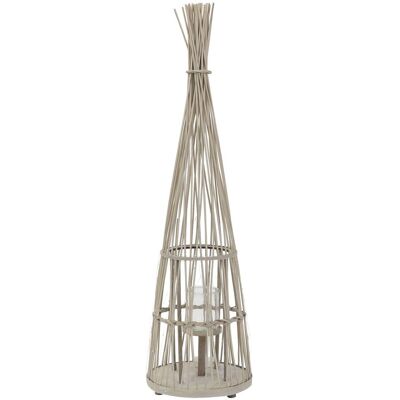 ECD Germany lampion bambusowy o wysokości 110 cm z nastrojowym łańcuchem świetlnym LED, stylowa latarnia dekoracyjna w kolorze naturalnym z pleciony.. ECD Germany lampion bambusowy o wysokości 110 cm z nastrojowym łańcuchem świetlnym LED, stylowa latarnia dekoracyjna w kolorze naturalnym z pleciony..
